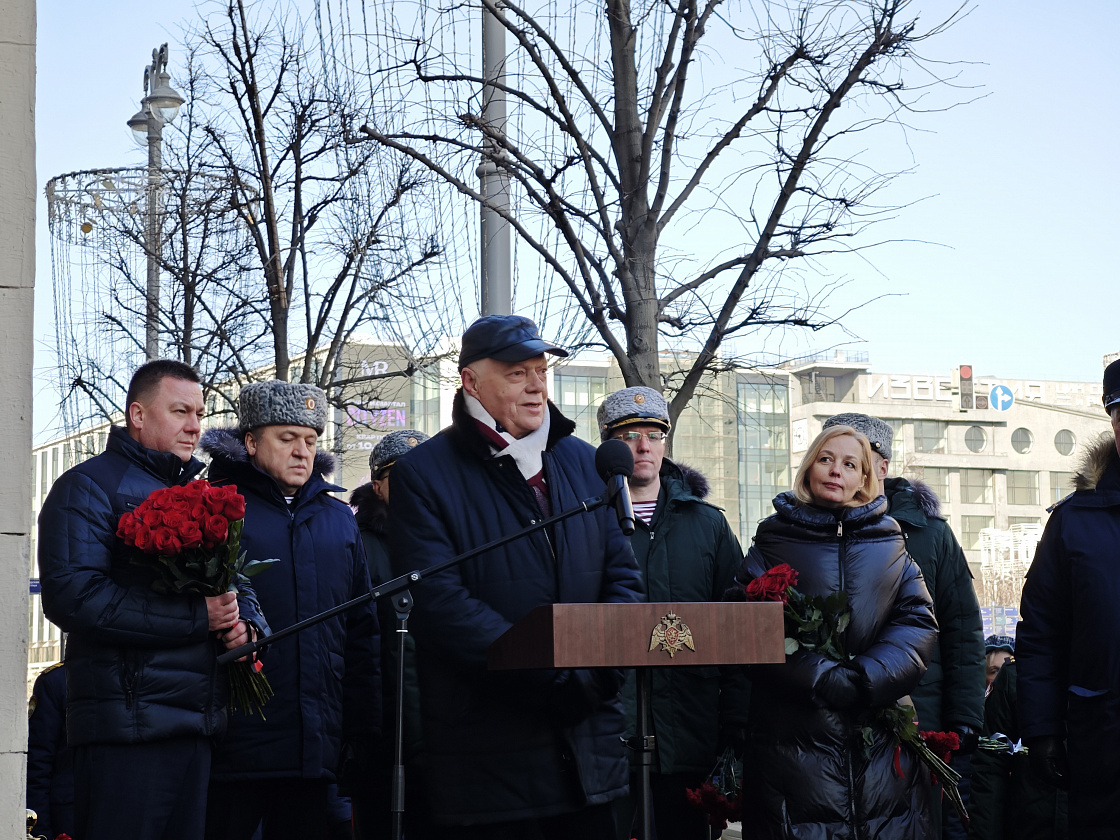 В столице прошло открытие мемориальной доски полковнику Алексею Волошину 
