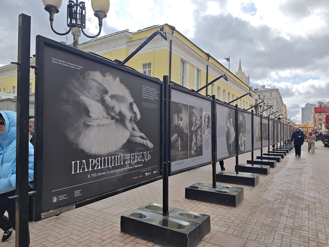 Уличная выставка «Парящий лебедь. К 145-летию со дня рождения Анны Павловой»